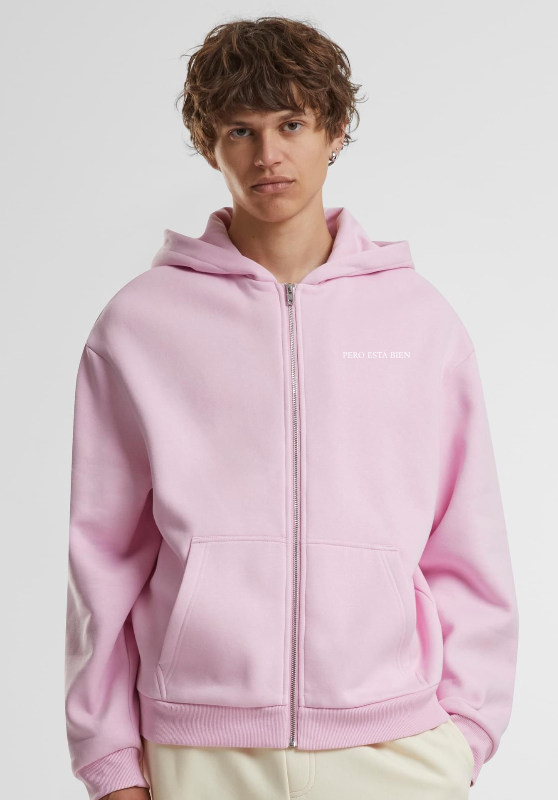 ZIP HOODIE SOFT PINK
